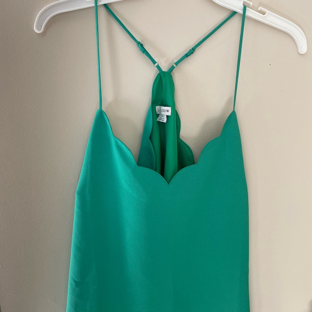 J Crew tank top, scalloped size 10